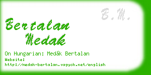 bertalan medak business card